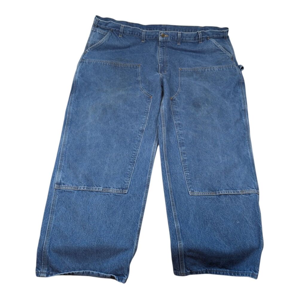 Carhartt B73 DST Double Knee Blue Jeans 50x32 Loose Fit Dungaree‎ - Picture 3 of 13